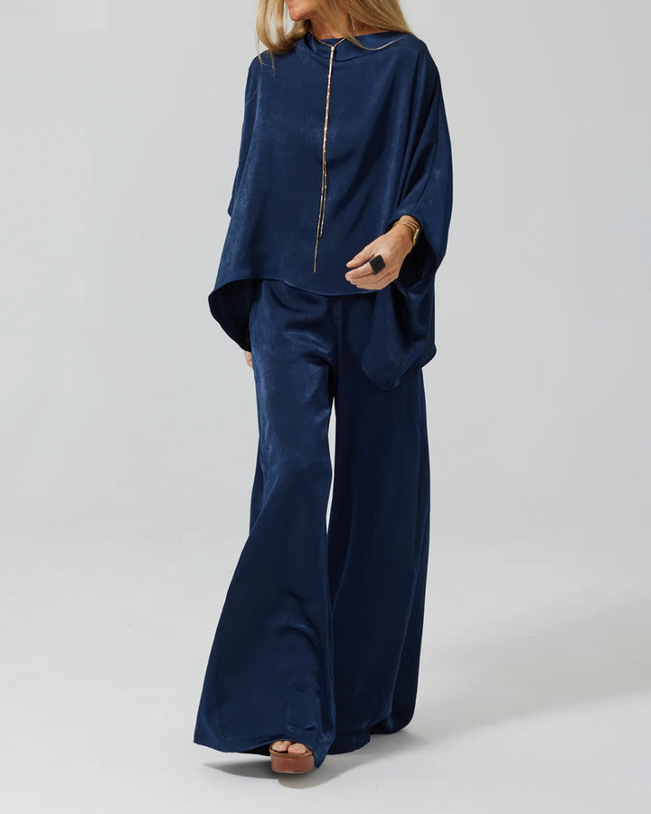 Carly™ | Fashionable Satin Top & Pants Cardigan Four-Piece Set