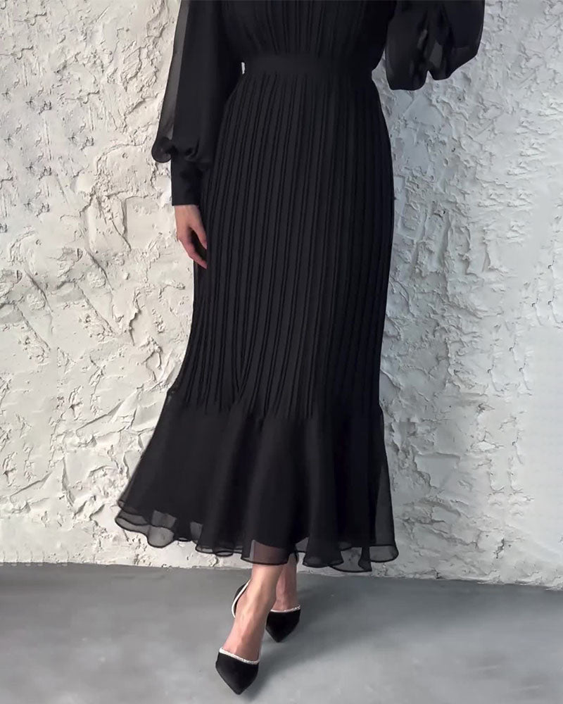 Charlette™ | Long Pleated Dress