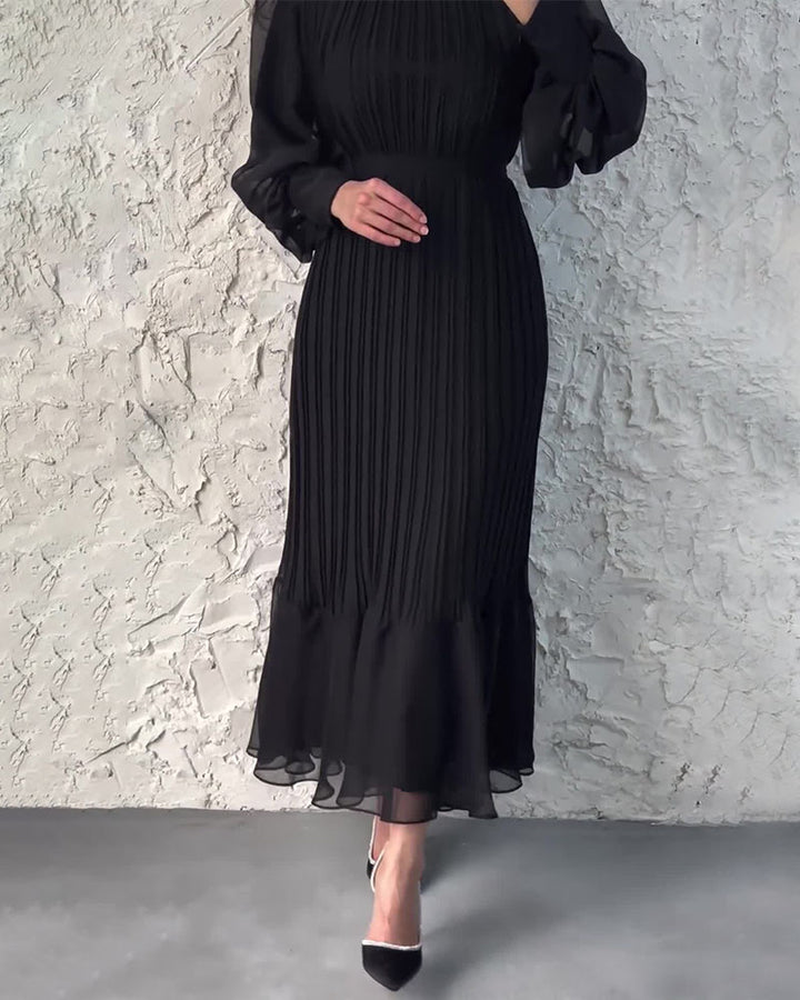 Charlette™ | Long Pleated Dress