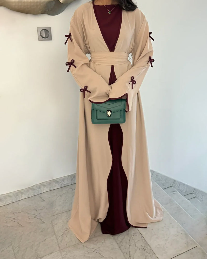 Lyra™ | Elegant Bow Cardigan & Dress Two-Piece Set