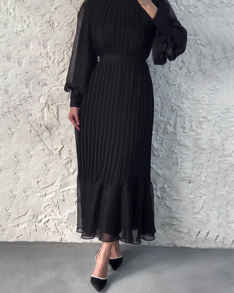 Charlette™ | Long Pleated Dress