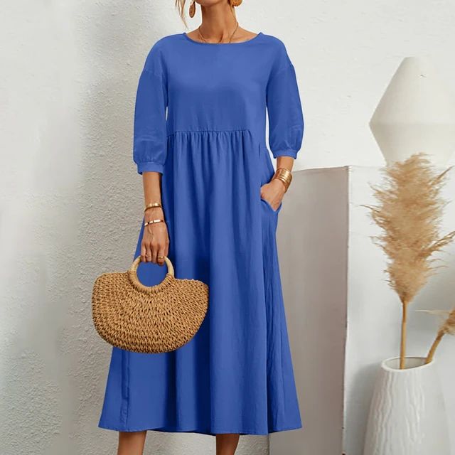 Christine™ | Cozy Sleeve Pocket Midi Dress