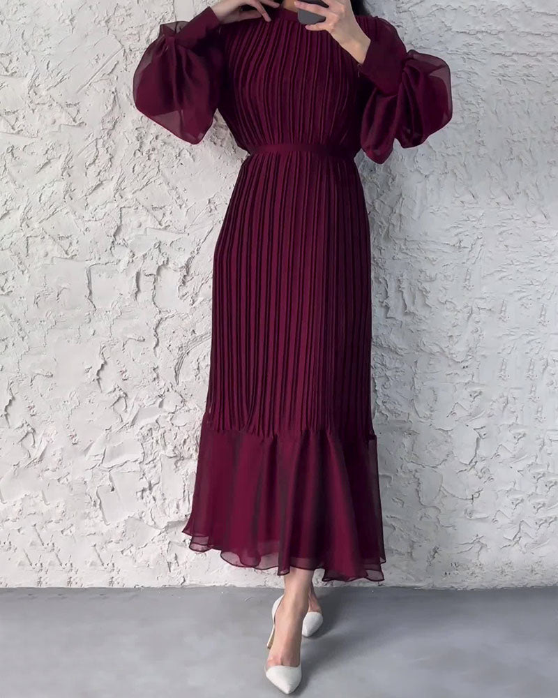 Charlette™ | Long Pleated Dress