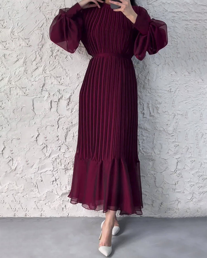 Charlette™ | Long Pleated Dress