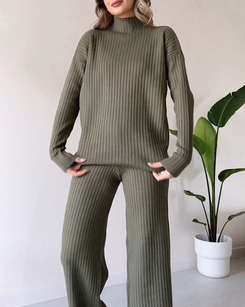 Dalia™ | Chic slit casual two-piece set