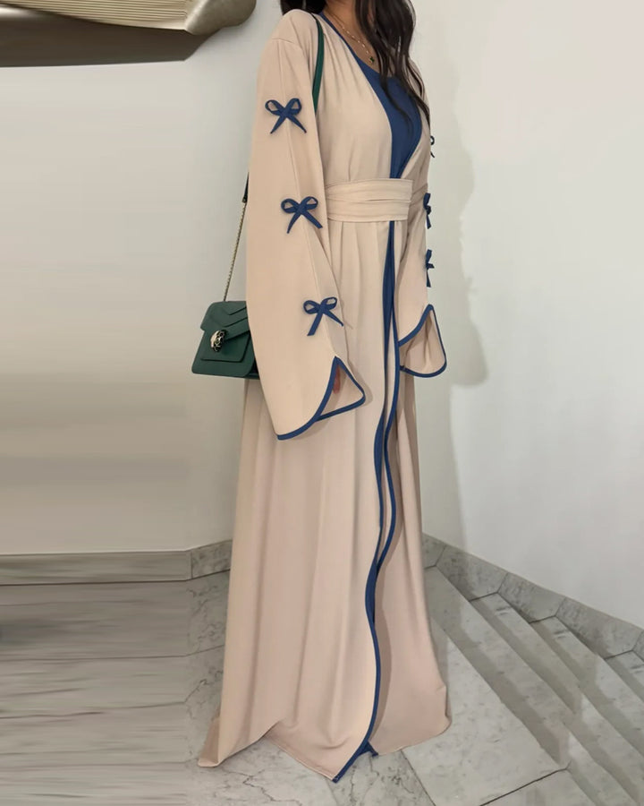 Lyra™ | Elegant Bow Cardigan & Dress Two-Piece Set