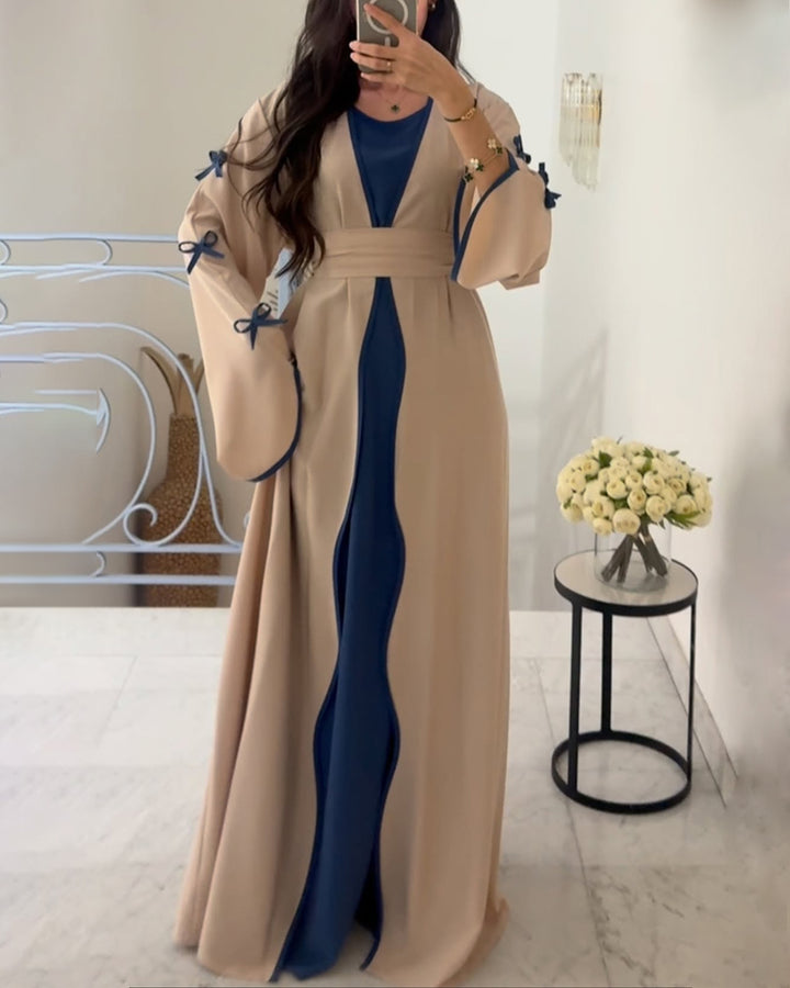 Lyra™ | Elegant Bow Cardigan & Dress Two-Piece Set