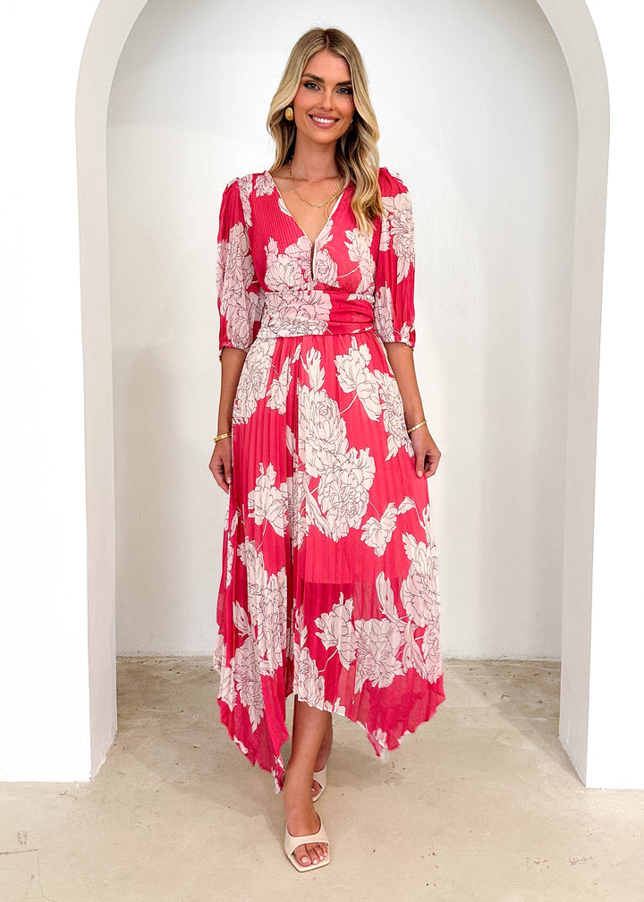 Sandy™ | Midi Dress - Pink Floral