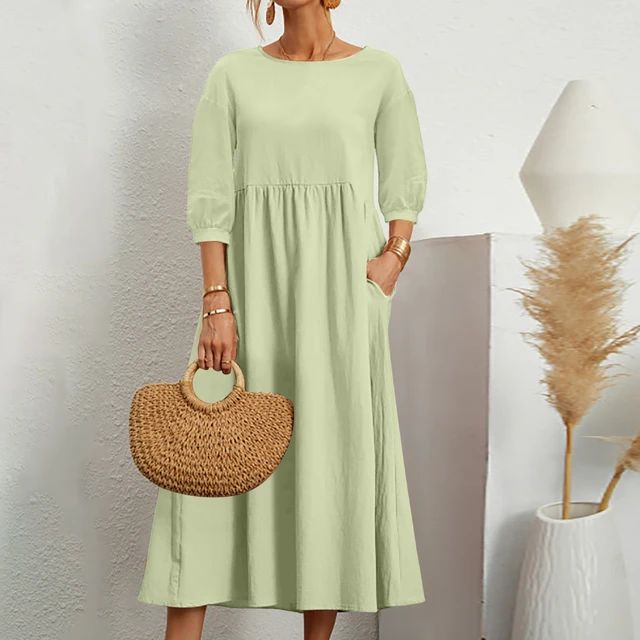 Christine™ | Cozy Sleeve Pocket Midi Dress