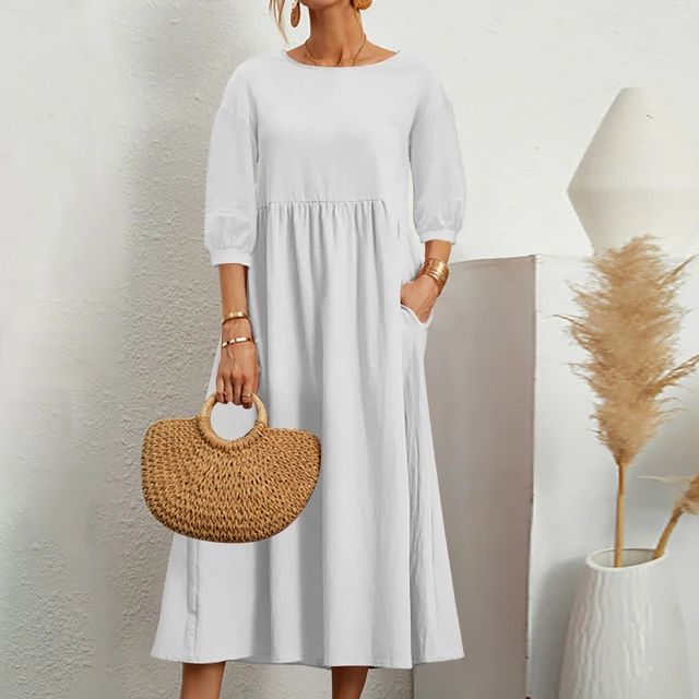 Christine™ | Cozy Sleeve Pocket Midi Dress