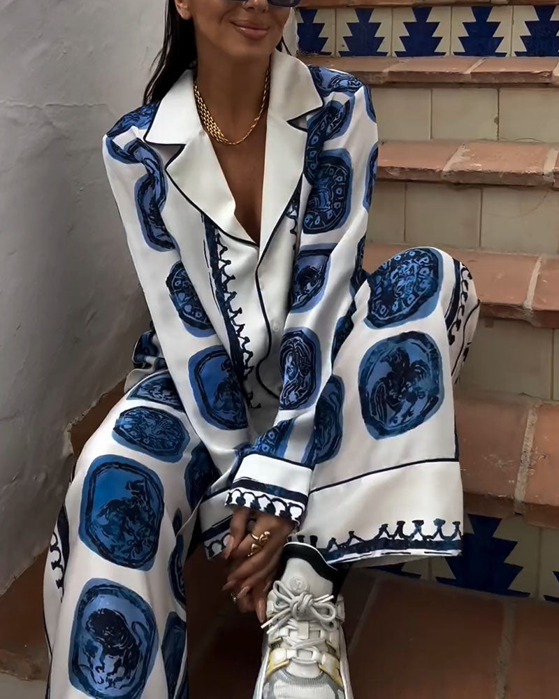 Shane™ | Patterned Shirt and Trouser Set