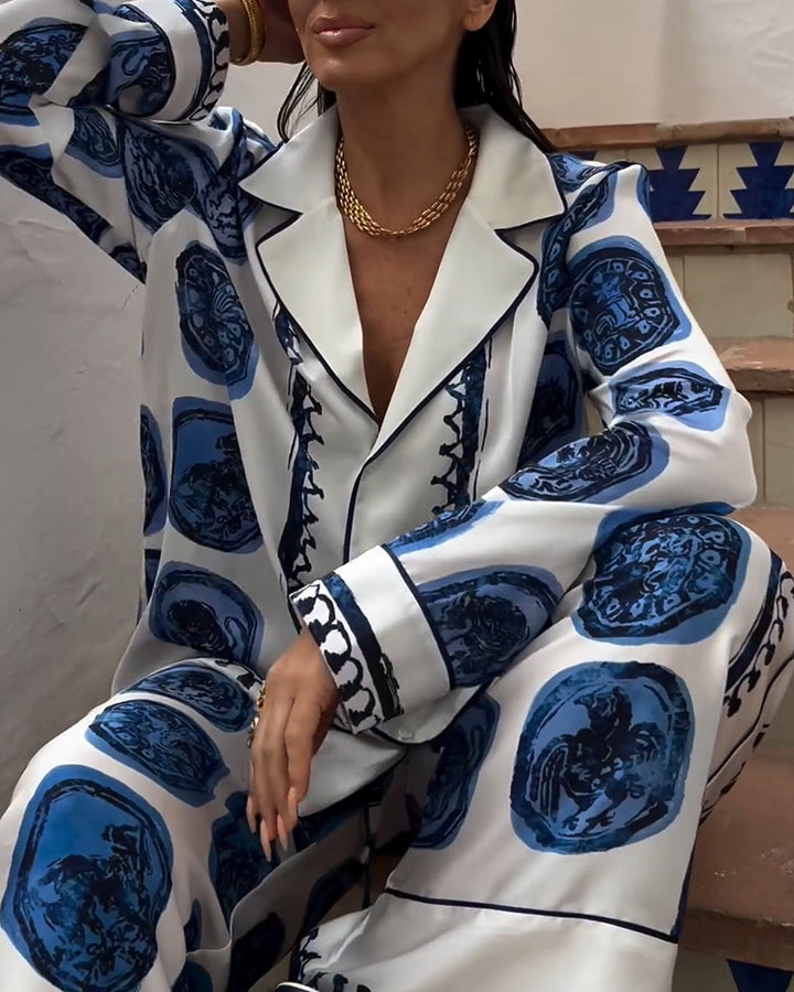 Shane™ | Patterned Shirt and Trouser Set