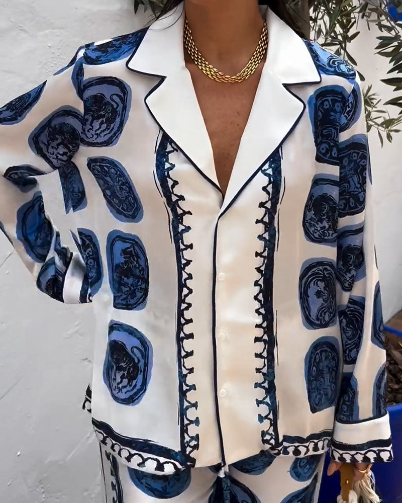 Shane™ | Patterned Shirt and Trouser Set