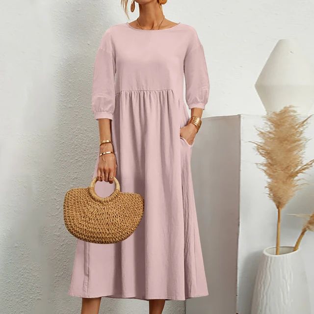 Christine™ | Cozy Sleeve Pocket Midi Dress