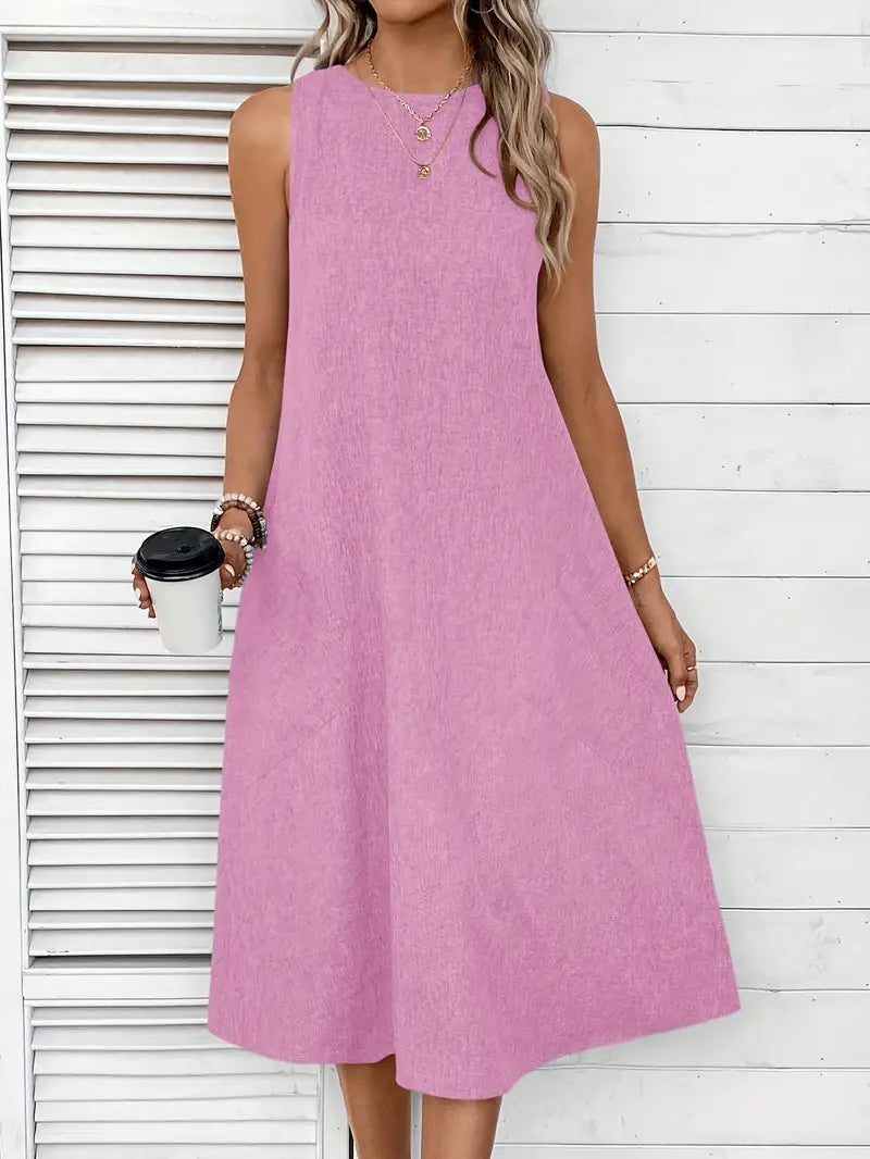 Lorena™| Sleeveless Midi Dress