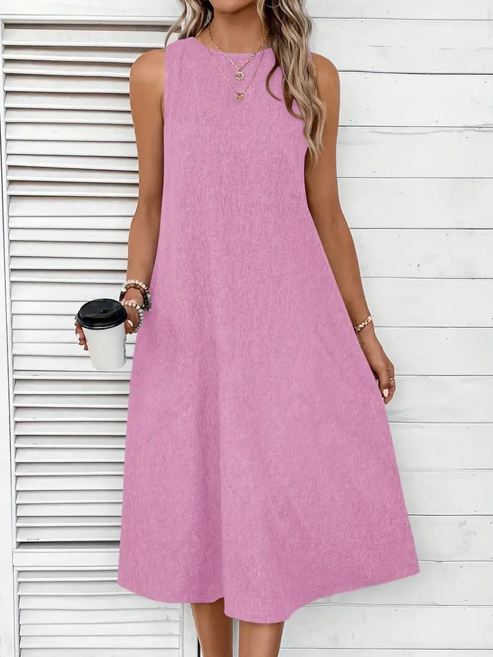 Lorena™| Sleeveless Midi Dress