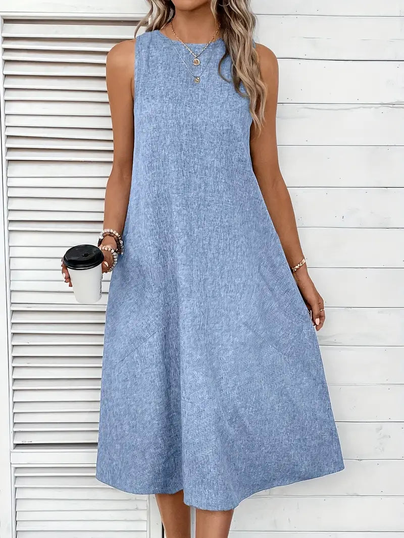 Lorena™| Sleeveless Midi Dress