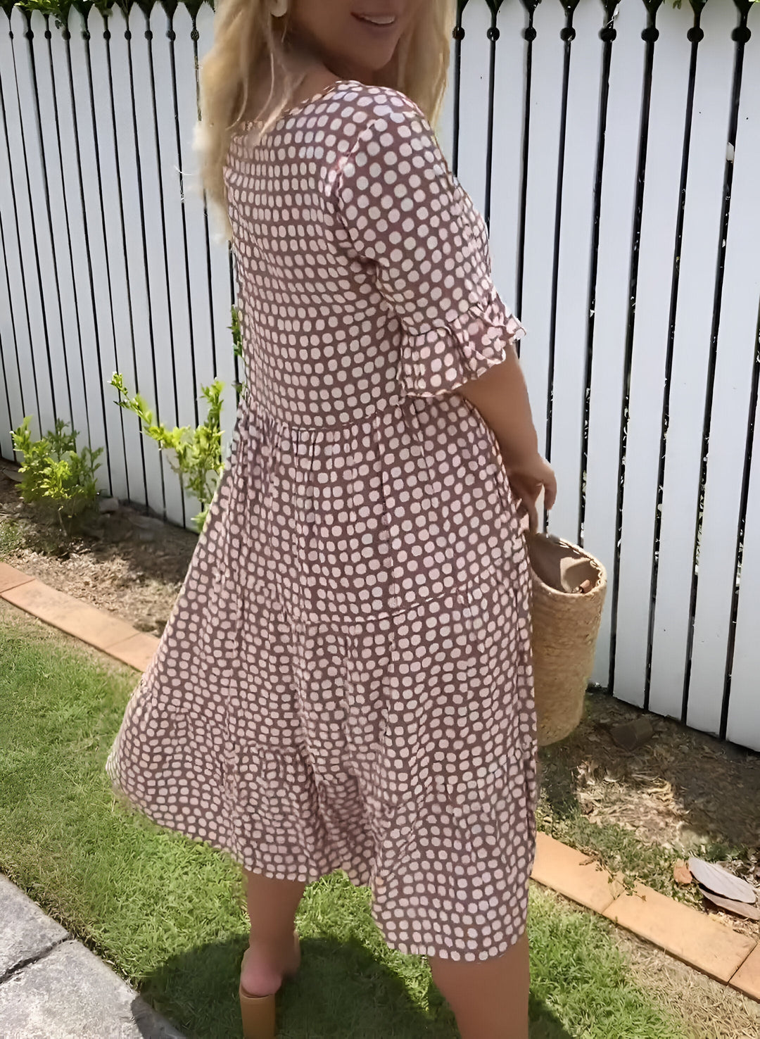 Zora™  | Sable Short-Sleeve Midi Dress