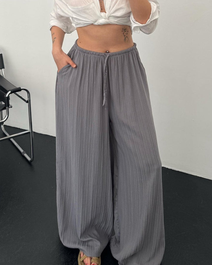 Erine™ | Casual Seersucker Elastic Waist Pants