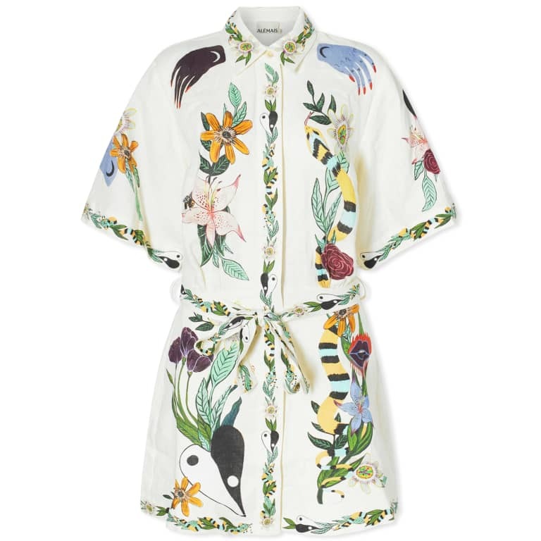 Shailene™ - Unique Floral Print Pocket Tie-waist Mini Dress