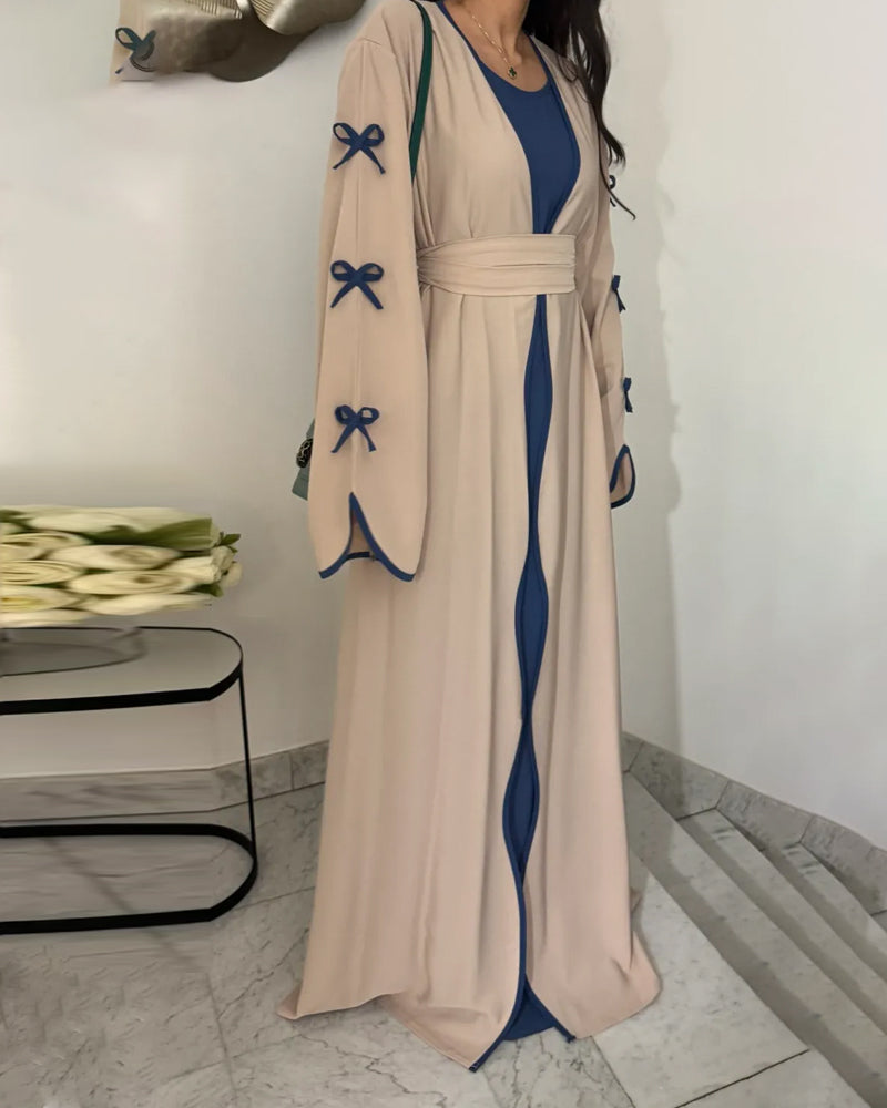 Lyra™ | Elegant Bow Cardigan & Dress Two-Piece Set