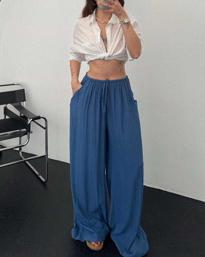 Erine™ | Casual Seersucker Elastic Waist Pants