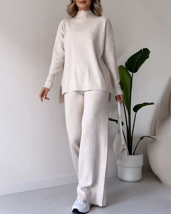 Dalia™ | Chic slit casual two-piece set