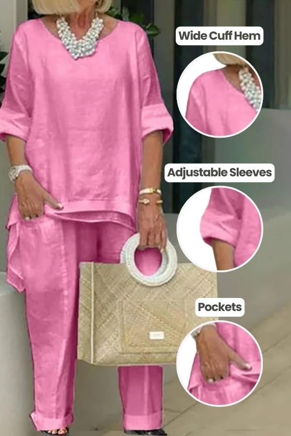 Carita™ | Asymmetrical Two-Piece Trouser Set