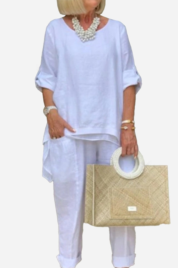Carita™ | Asymmetrical Two-Piece Trouser Set