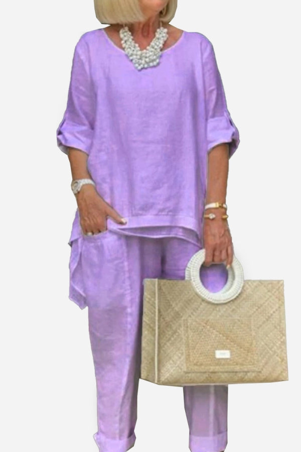 Carita™ | Asymmetrical Two-Piece Trouser Set