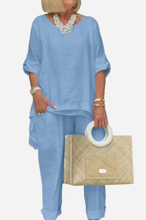 Carita™ | Asymmetrical Two-Piece Trouser Set