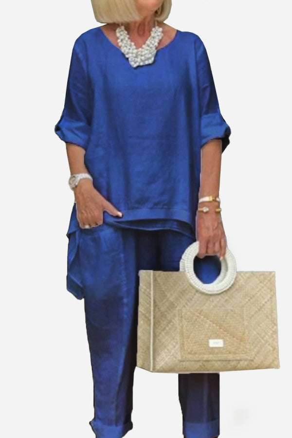 Carita™ | Asymmetrical Two-Piece Trouser Set