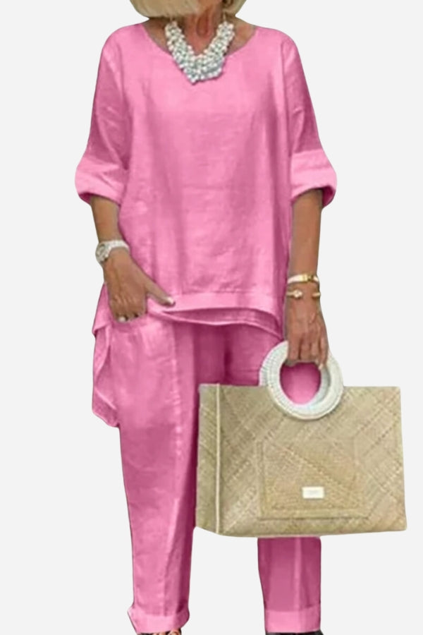 Carita™ | Asymmetrical Two-Piece Trouser Set