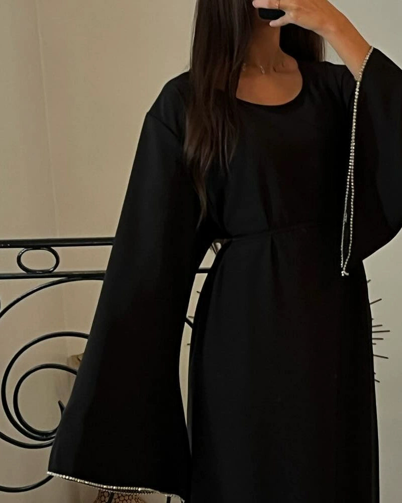 Hanny™ | Elegant Waisted Sleeve Drill Dress Robe