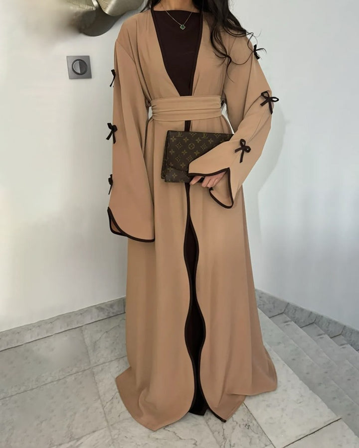 Lyra™ | Elegant Bow Cardigan & Dress Two-Piece Set