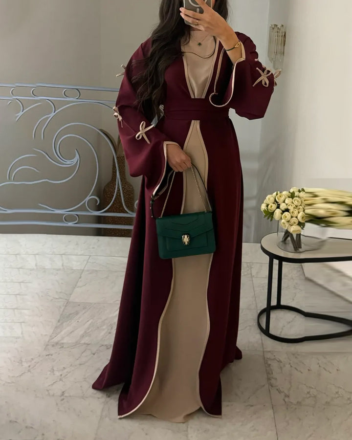 Lyra™ | Elegant Bow Cardigan & Dress Two-Piece Set