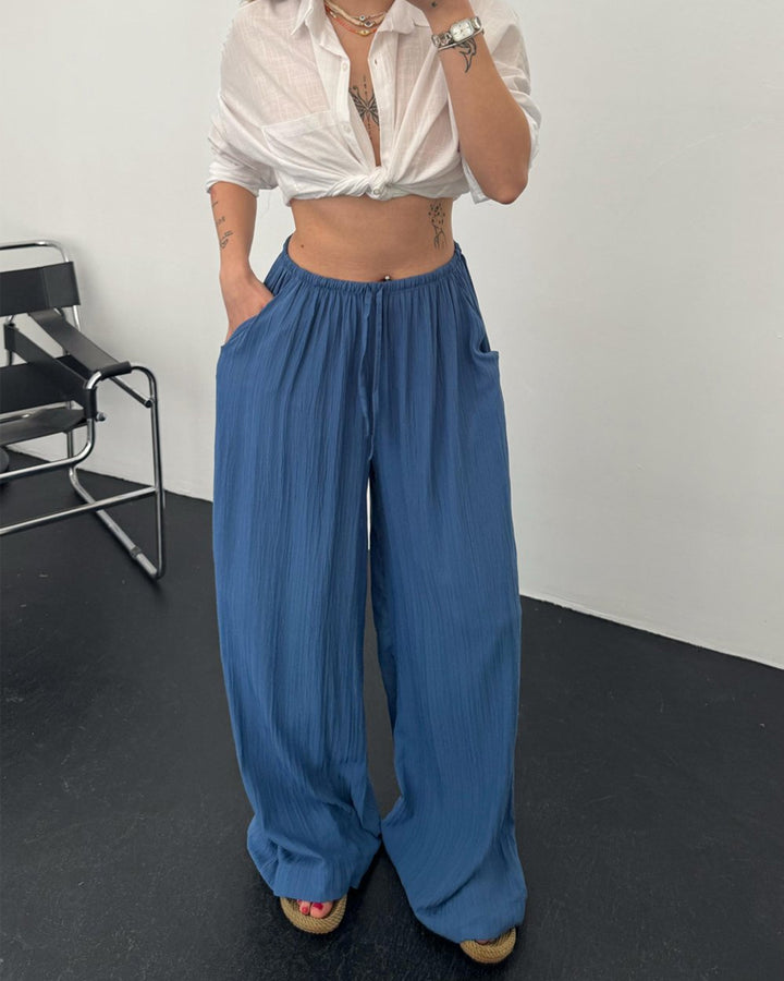 Erine™ | Casual Seersucker Elastic Waist Pants