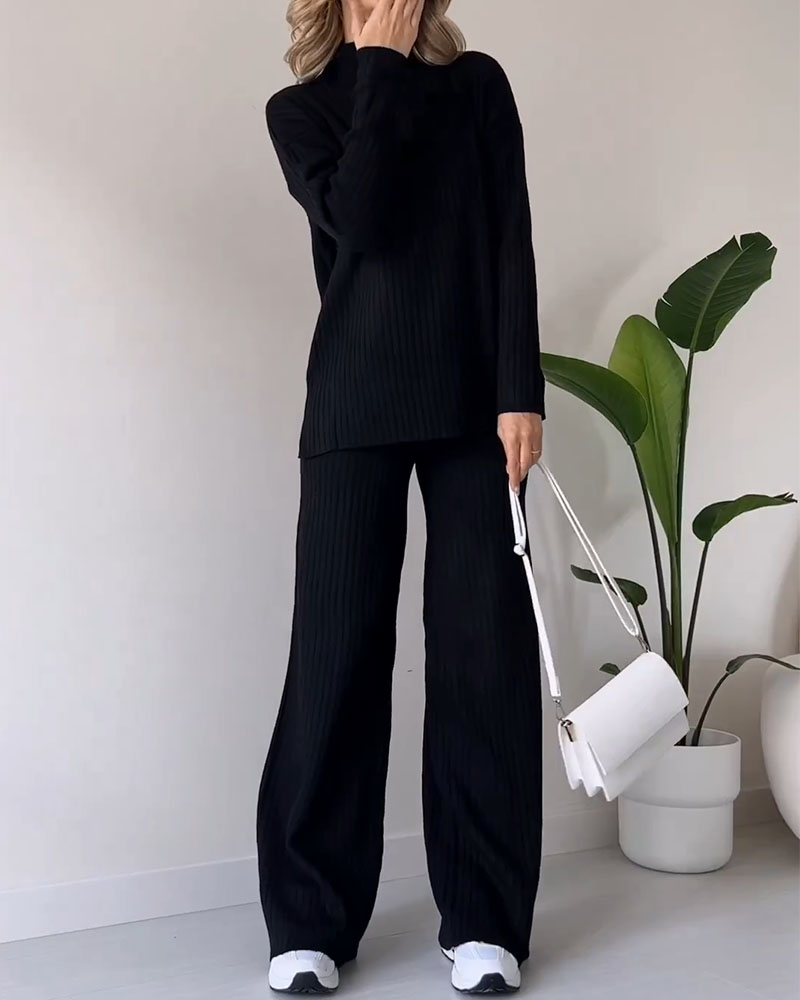 Dalia™ | Chic slit casual two-piece set