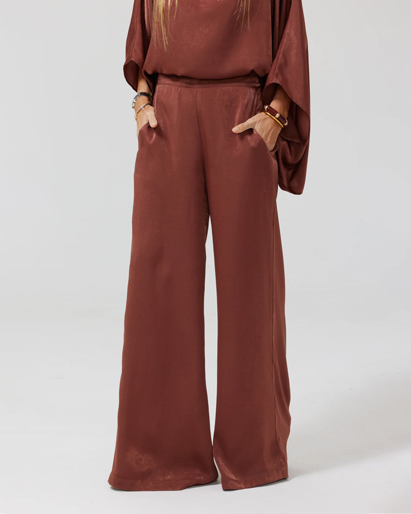 Carly™ | Fashionable Satin Top & Pants Cardigan Four-Piece Set
