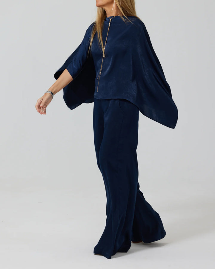 Carly™ | Fashionable Satin Top & Pants Cardigan Four-Piece Set