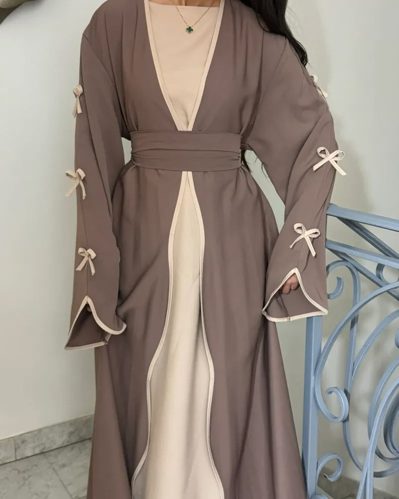 Lyra™ | Elegant Bow Cardigan & Dress Two-Piece Set