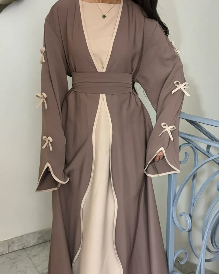 Lyra™ | Elegant Bow Cardigan & Dress Two-Piece Set