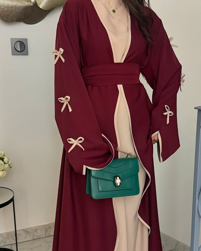 Lyra™ | Elegant Bow Cardigan & Dress Two-Piece Set