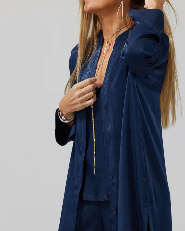 Carly™ | Fashionable Satin Top & Pants Cardigan Four-Piece Set