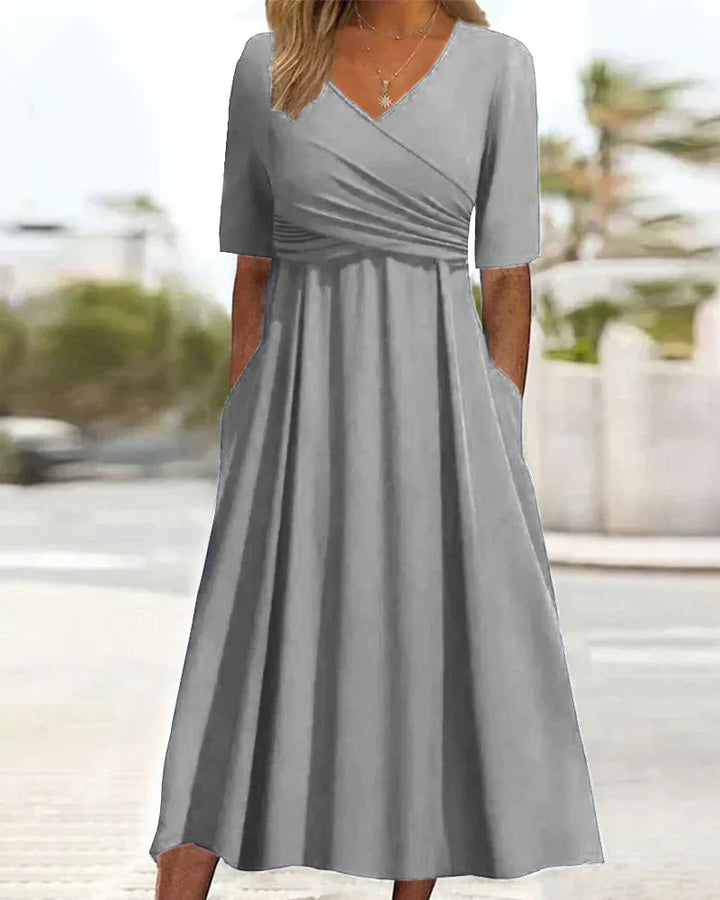 Anna™l -Short Sleeve Wrap Dress