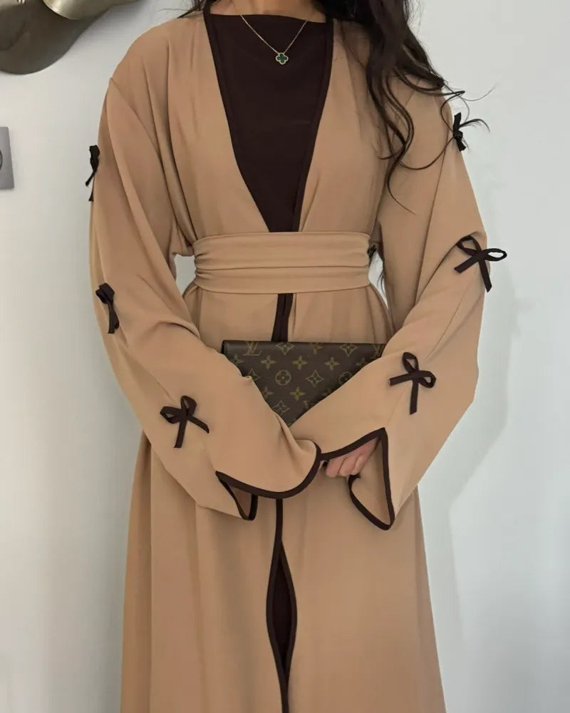 Lyra™ | Elegant Bow Cardigan & Dress Two-Piece Set