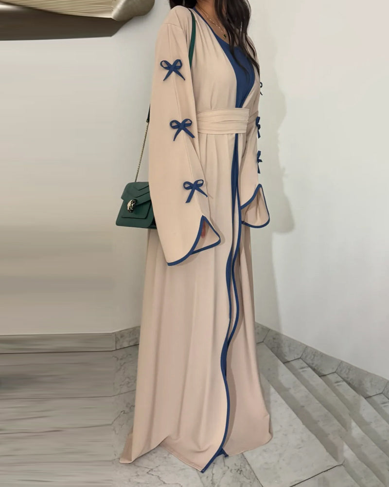 Lyra™ | Elegant Bow Cardigan & Dress Two-Piece Set