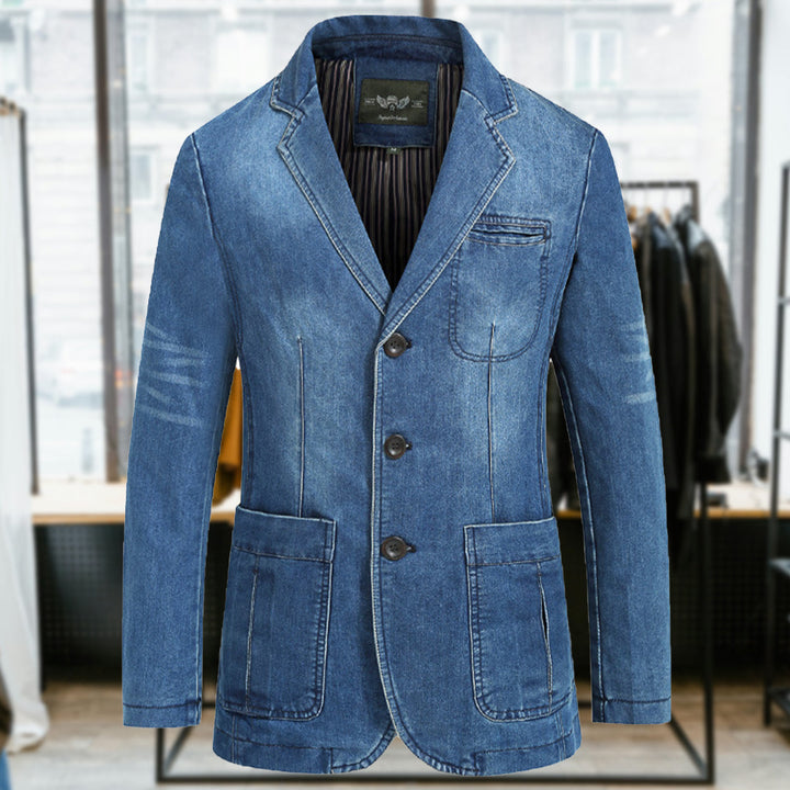 BIAGIO™ | Men's 3-Button Denim Blazer