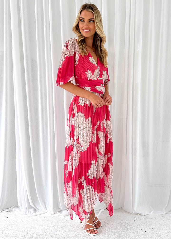 Sandy™ | Midi Dress - Pink Floral
