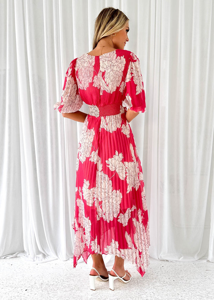 Sandy™ | Midi Dress - Pink Floral